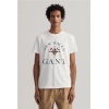 GANT Αντρικό T-Shirt Με Στάμπα 2003125 WHITE