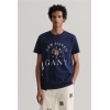 GANT Αντρικό T-Shirt Με Στάμπα 2003125 EVENING BLUE