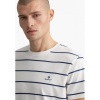 GANT Ανδρικές Μπλούζες Breton.Stripe Λευκό Μπλε Βαμβάκι 2023001