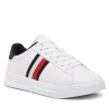 TOMMY HILFIGER ΔΕΡΜΑΤΙΝΑ SNEAKERS ΜΕ SIGNATURE ΛΕΠΤΟΜΕΡΕΙΕΣ FM0FM04706 YBR