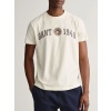 GANT Ανδρικό T-Shirt Crest Shield 2003150 Ecru