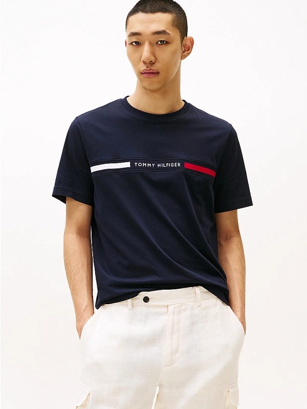 Tommy Hilfiger T-Shirt Λογότυπο με λαιμόκοψη MW0MW36498 DW5