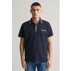 Gant ανδρική πόλο μπλούζα πικέ με τσέπη και contrast ρίγες στα τελειώματα Regular Fit 2013042