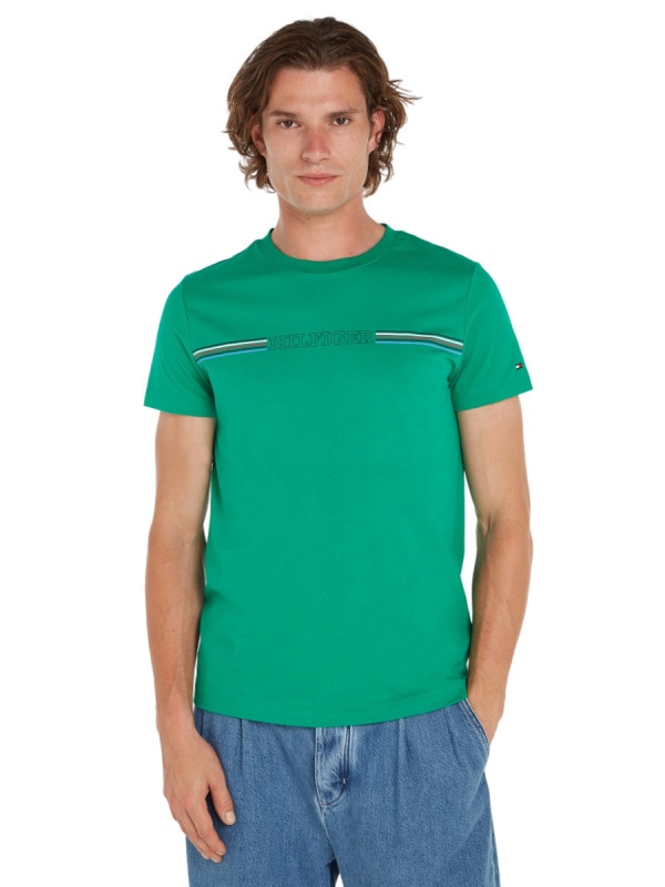 TOMMY HILFIGER SLIM T-SHIRT ΜΕ ΚΛΑΣΙΚΗ ΛΑΙΜΟΚΟΨΗ MW0MW34428-L4B