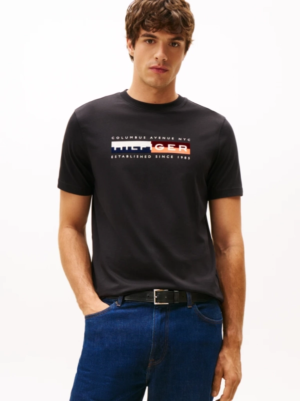 Tommy Hilfiger T-Shirt Με Λογότυπο Και Στρογγυλή Λαιμόκοψη MW0MW40014 BDS