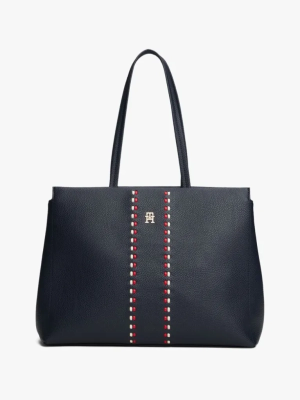 Tommy Hilfiger Τσάντα Tote Με Signature Λεπτομέρεια AW0AW18157 DW6