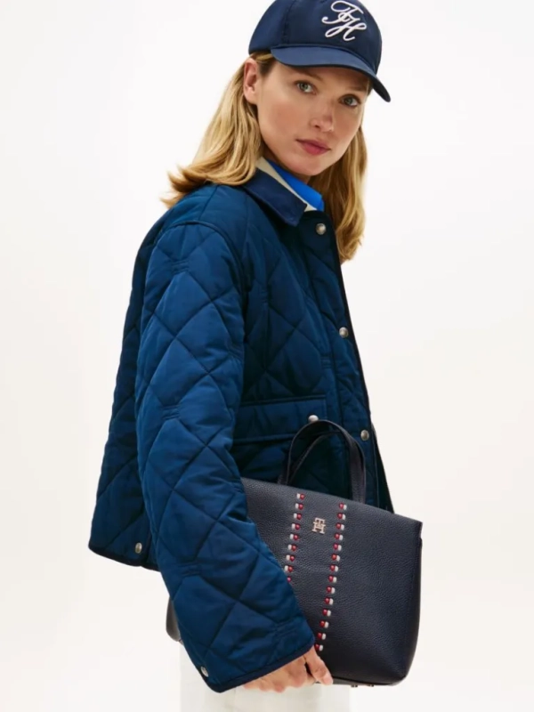 Tommy Hilfiger Τσάντα Χειρός Με Signature Λεπτομέρεια AW0AW18155 DW6